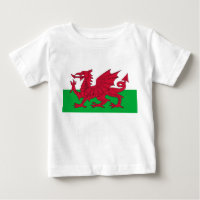 Baby T-Shirt with Flag of Wales