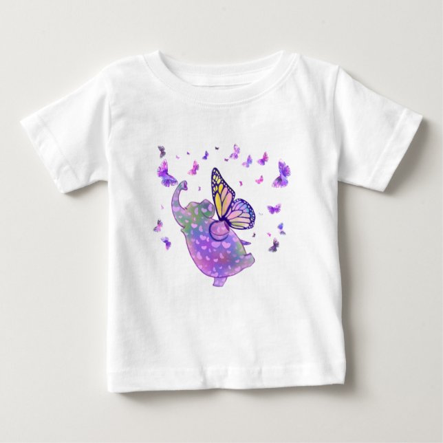 Baby T-Shirt with Flying Elephant (Front)
