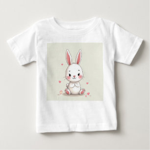 baby t-shirt with rabbit illustration