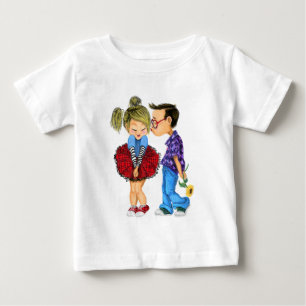 Baby T-Shirt with Romantic Couple - Kiss