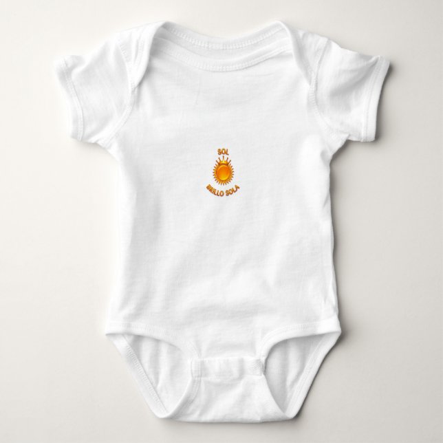 Baby T-Shirt with Sol Brillo Sola Logo | T-Shirt Bodysuit (Front)