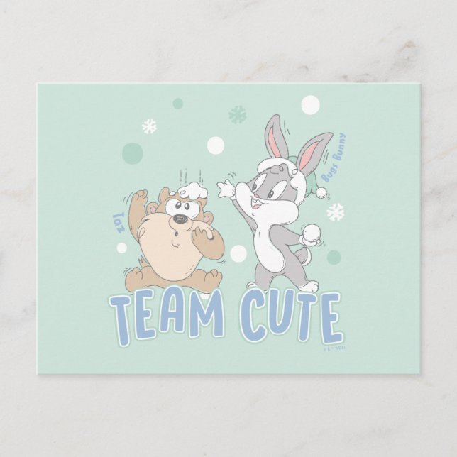 Baby TAZ™ & BUGS BUNNY™ Team Cute Postcard (Front)