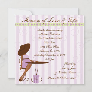 Baby Tea in Purple Invitation