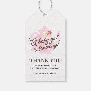 Baby Tea Party Baby Shower Favour Gift Tag