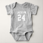 Baby Team Jersey Number and Monogram Bodysuit<br><div class="desc">Dress your little fan in team spirit with this personalised baby bodysuit or toddler t-shirt! Add your child’s name and jersey number to create a mini game-day outfit that matches the whole family. Use the design tools to customise the colours for your favourite team — perfect for football, basketball, baseball,...</div>