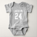 Baby Team Jersey Number and Monogram Bodysuit<br><div class="desc">Dress your little fan in team spirit with this personalised baby bodysuit or toddler t-shirt! Add your child’s name and jersey number to create a mini game-day outfit that matches the whole family. Use the design tools to customise the colours for your favourite team — perfect for football, basketball, baseball,...</div>