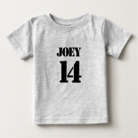 Baby Team Jersey Number Baby T-Shirt