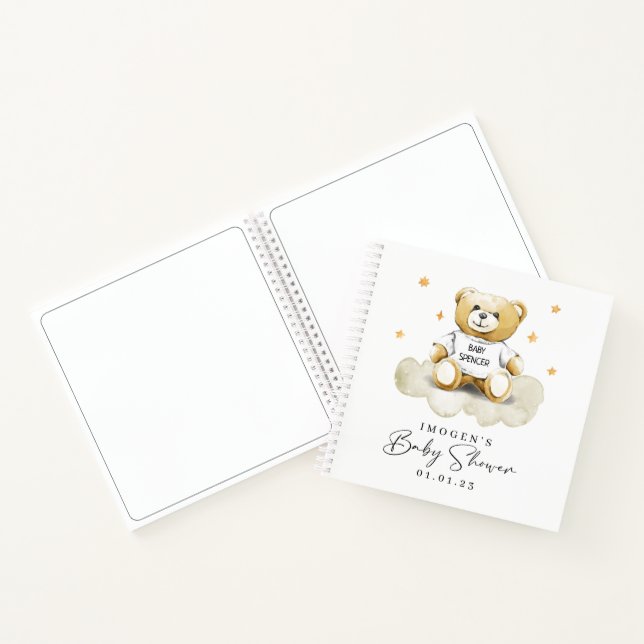 Baby Teddy Bear Baby Shower Guest Book  (Inside)