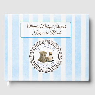 Baby & Teddy Bear Baby Shower Guestbook Keepsake