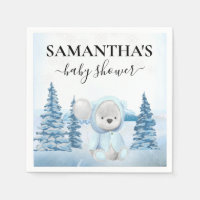 Baby Teddy Bear Christmas Winter Blue