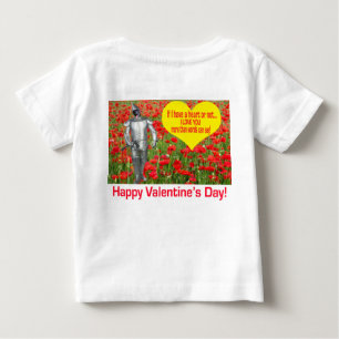 baby tee.  Happy Valentine's Day.   black lab/tin  T-Shirt