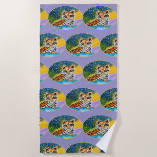 Baby Tiger "Art by Kids" Beach Towel