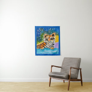 Baby Tiger "Art by Kids" Tapestry
