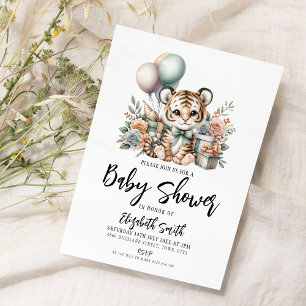Baby Tiger Baby Shower Invitation