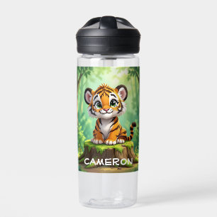 Baby Tiger Cute Cartoon Kid's Nursery Art Water Bottle