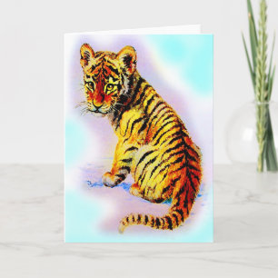 Baby tiger holiday card