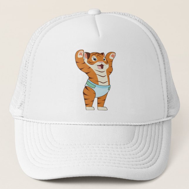 Baby Tiger with Underpants Trucker Hat (Front)
