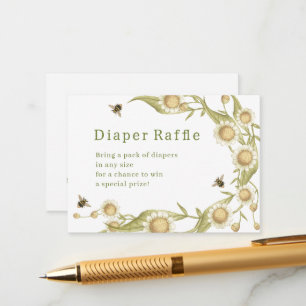 Baby to Bee Diaper Raffle Baby Shower Enclosure Card