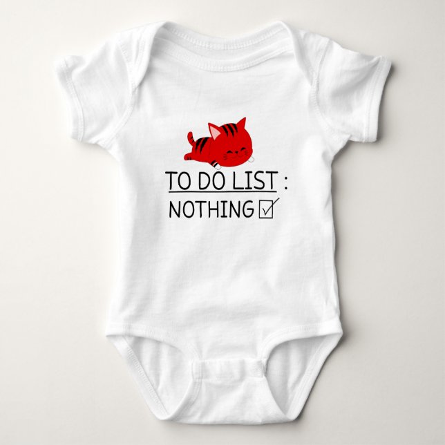 Baby to do list  baby bodysuit (Front)