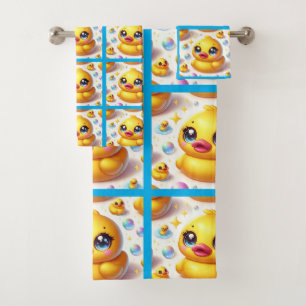 Baby & Toddler Rubber Ducky Bath Towel Set