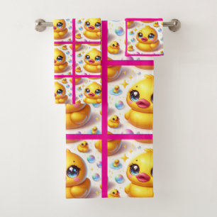 Baby & Toddler Rubber Ducky Bath Towel Set