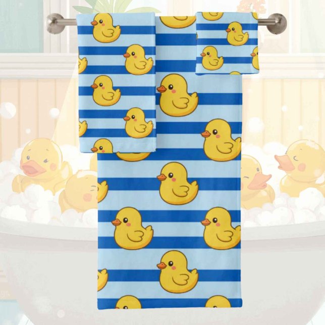 Baby & Toddler Rubber Ducky Bath Towel Set  (Creator Uploaded)