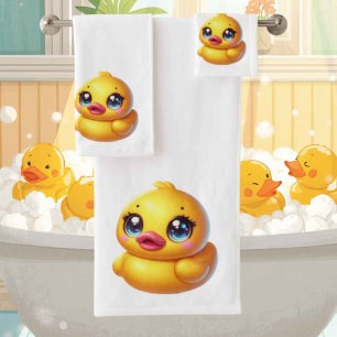 Baby & Toddler Rubber Ducky Bath Towel Set