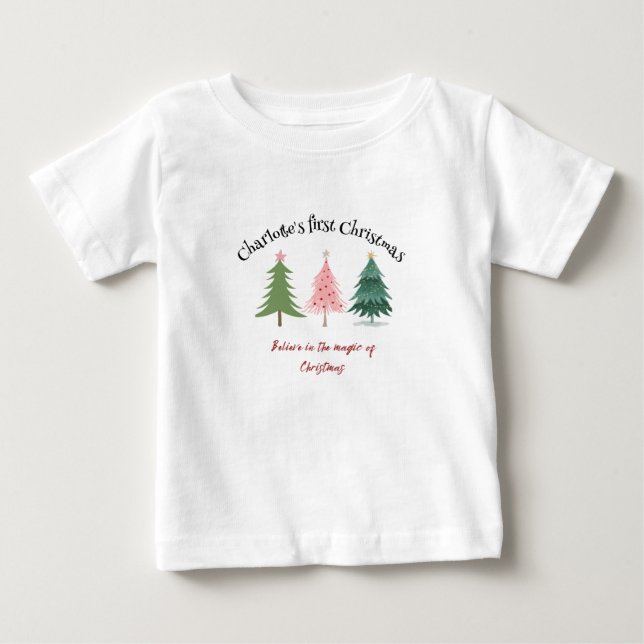 Baby top - First Christmas - 0-24mths (Front)