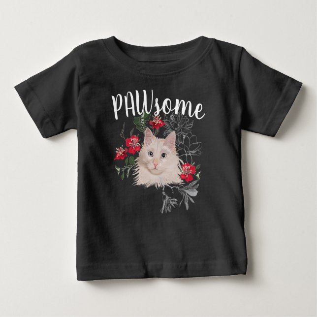 Baby top T-shirt paw-some cat (Front)