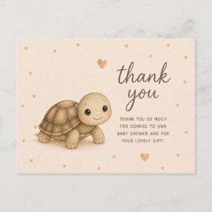 Baby Tortoise Baby Shower Thank You Postcard