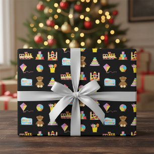 Baby Toy Icon Cartoon Wrapping Paper