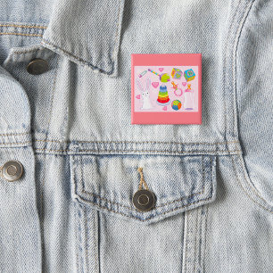 Baby Toys and Nursery Essentials 15 Cm Square Badge