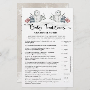 Baby Traditions Snowman Baby Shower Game