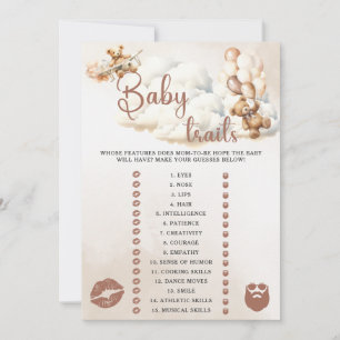 BABY TRAITS GAME Easy Baby Shower Game Cute Bear Invitation