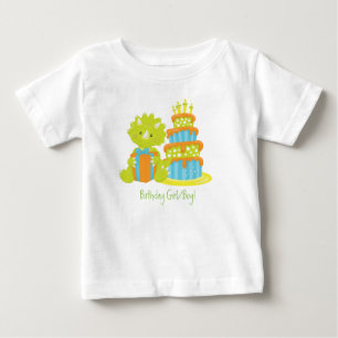 Baby Triceratops Dinosaur & Birthday Cake T-Shirt