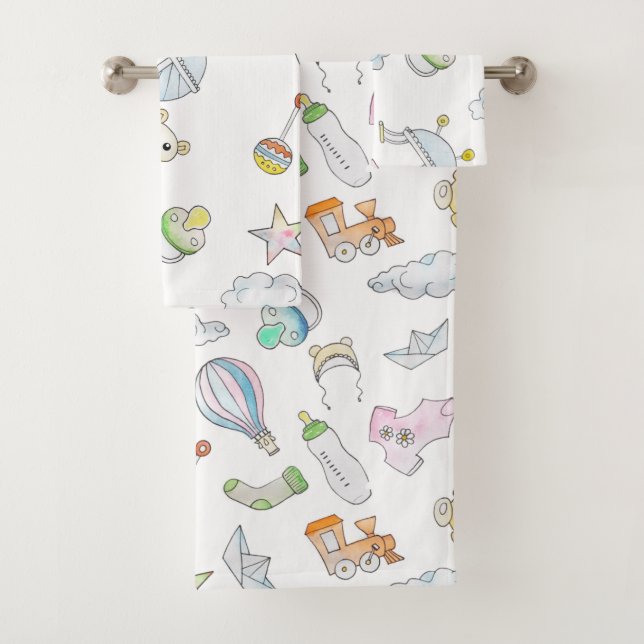 Baby Trinkets Bath Towel Set (Insitu)