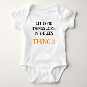 Baby Triplets, Funny Triplets Gift Idea, Neutral Baby Bodysuit