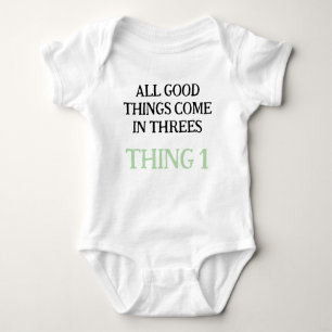 Baby Triplets, Funny Triplets Gift Idea, Neutral Baby Bodysuit