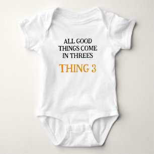 Baby Triplets, Funny Triplets Gift Idea, Neutral  Bodysuit