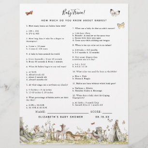 Baby Trivia   Baby Shower Game