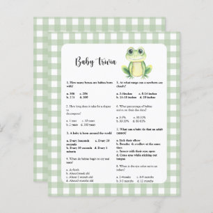 Baby Trivia game   Frog Baby Shower