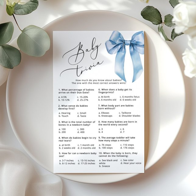 Baby trivia Script Blue Bow Baby shower game (Creator Uploaded)