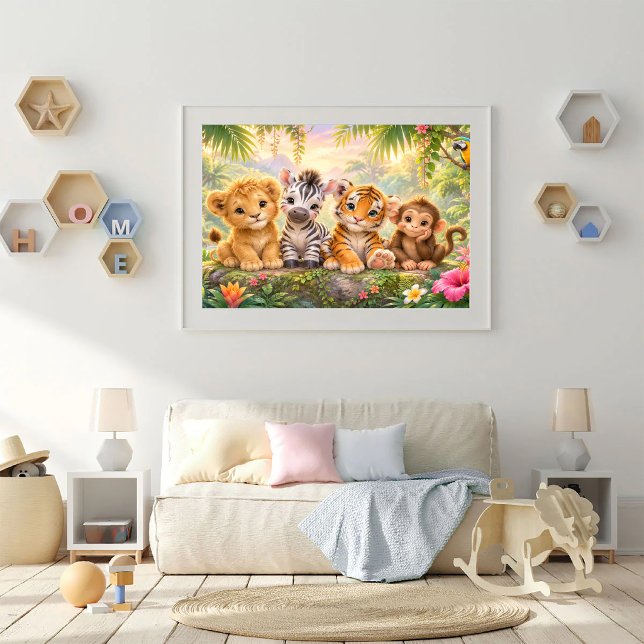 Baby Tropical Animals Vibrant Jungle Poster (Creator Uploaded)