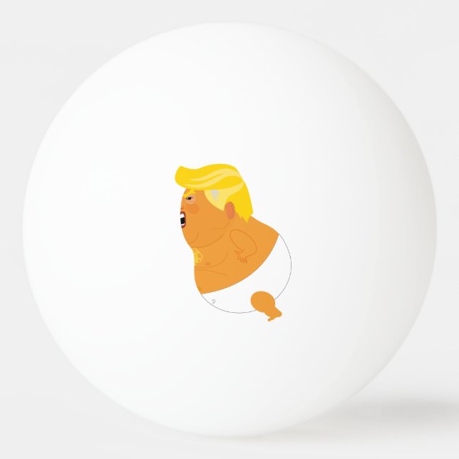 Baby Trump Blimp ping pong ball (Front)