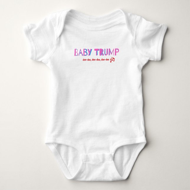 Baby Trump Snapsuit, Girls MAGA Infant Bodysuit  (Front)