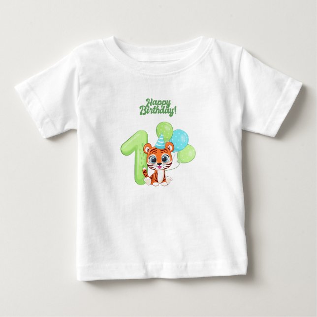 Baby Tshirt - First Birthday Baby (Front)