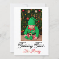 Baby Tummy Time, Christmas Tea Personalise Text