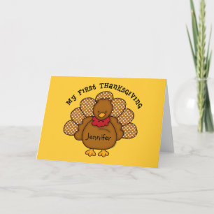 Baby Turkey 1st Thanksgiving Holiday Card
