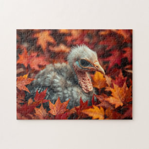 Baby Turkey in Autumn Jigsaw Puzzle