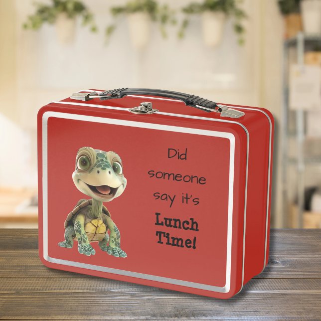 Baby Turtle Eager Eater Metal Lunch Box (Creator Uploaded)